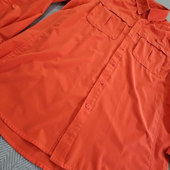 Ocean & Coast Long Sleeve Fishing Shirt Men's XL Orange Activewear Vented EUC LN - Picture 4 of 15